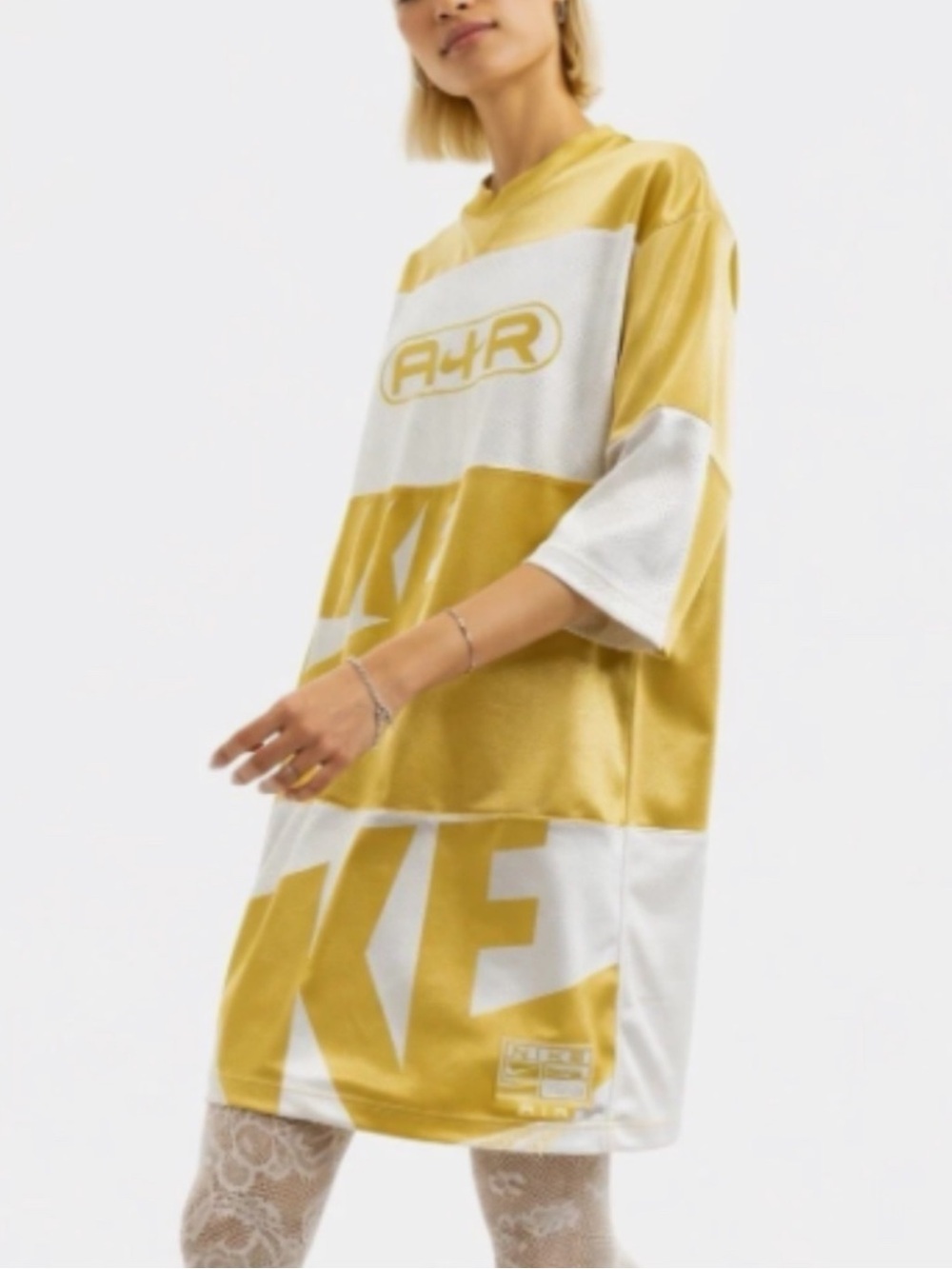 Gold Nike jersey dress